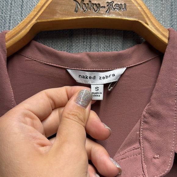 🏴 Naked Zebra Mauve dress size small - Picture 5 of 9